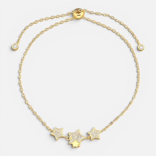 Pulsera Ajustable Estrellas Circones