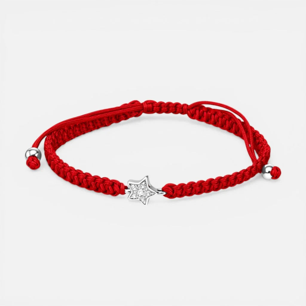 Pulsera Ajustable Hilo Rojo Estrella Circones