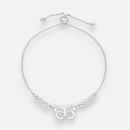 Pulsera Ajustable Mariposa Esferas
