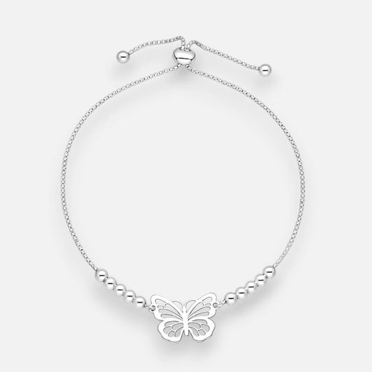 Pulsera Ajustable Mariposa Esferas