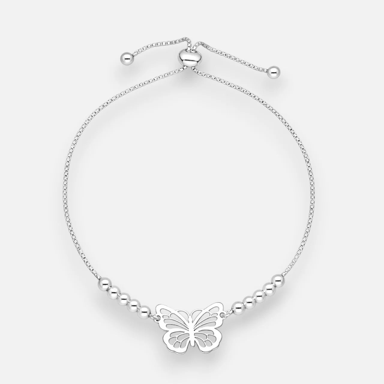 Pulsera Ajustable Mariposa Esferas