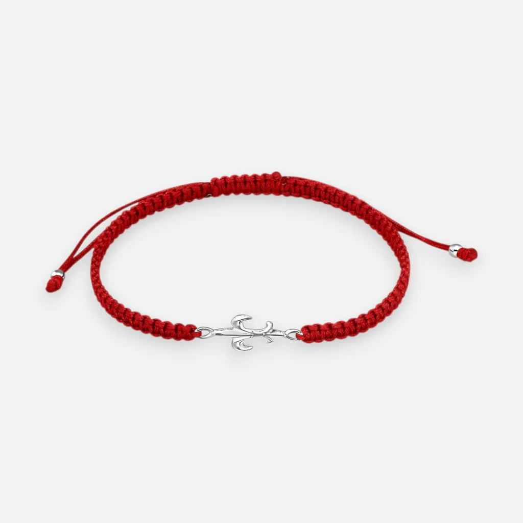 Pulsera Ajustable Trenzada Flor de Lis
