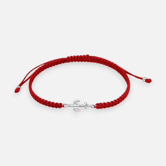 Pulsera Ajustable Trenzada Flor de Lis