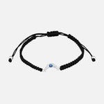 Pulsera Ajustable Hilo Media Luna Circón Zafiro