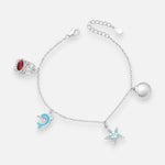Pulsera Almeja Estrella de Mar Delfín Cangrejo Circones Multicolor