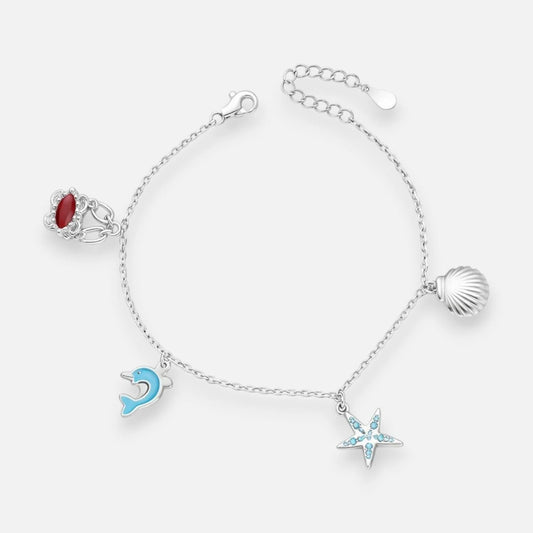 Pulsera Almeja Estrella de Mar Delfín Cangrejo Circones Multicolor