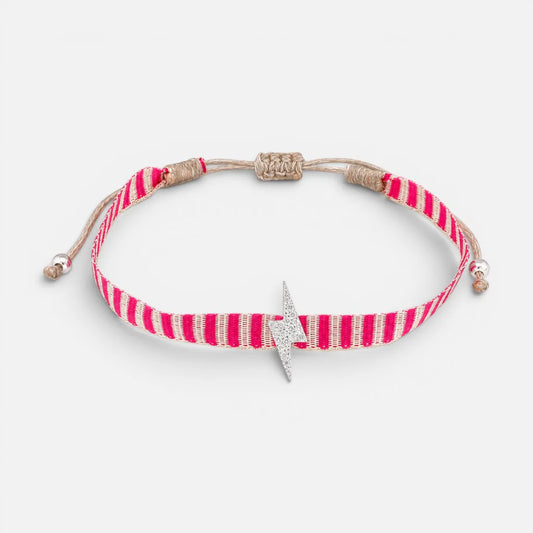 Pulsera Cinta Fucsia Ajustable Rayo Circones