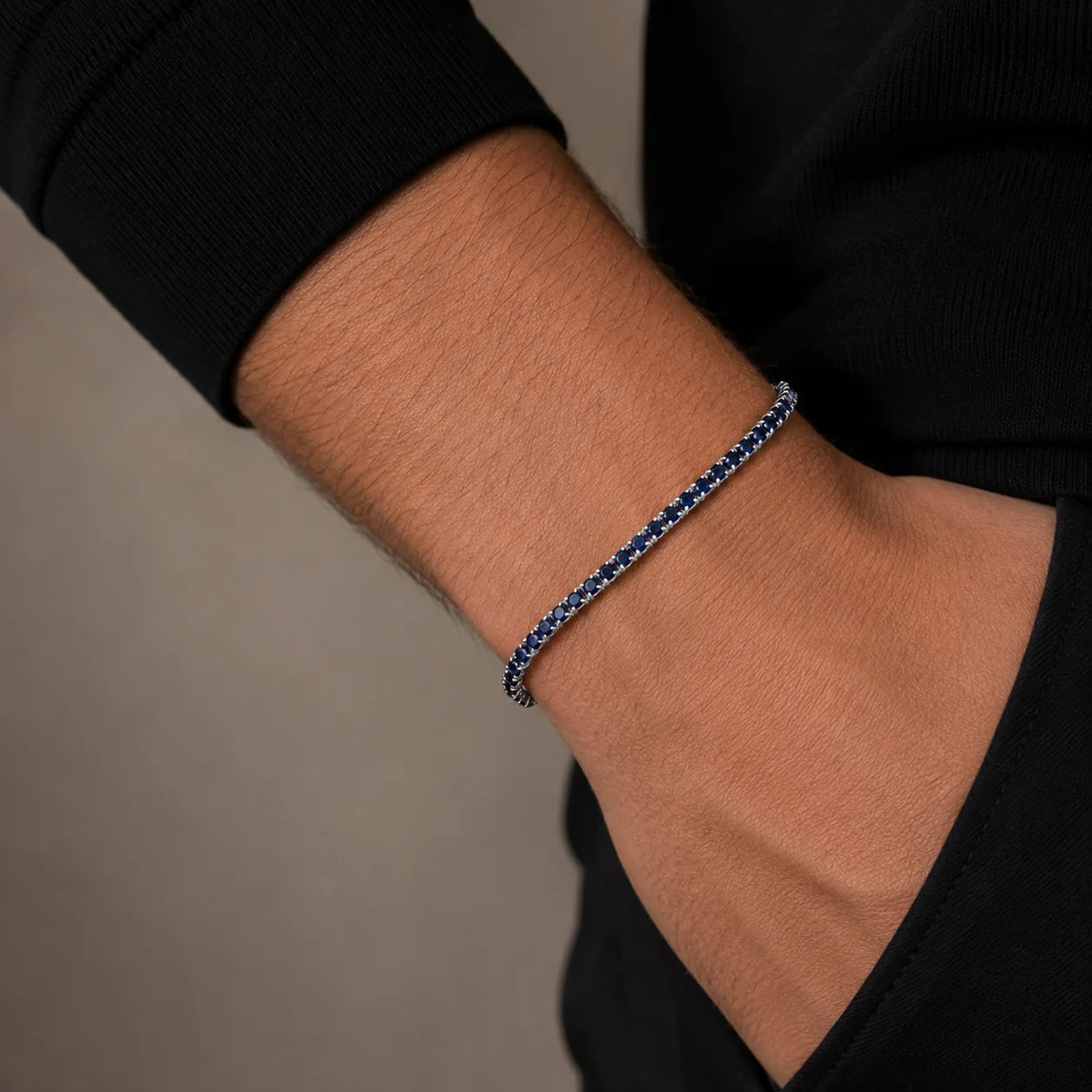 Pulsera Circones Tenis Zafiro