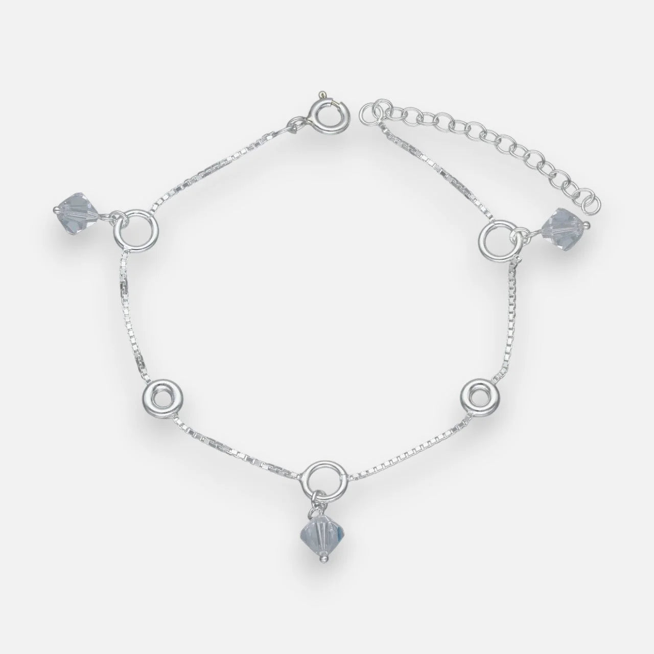 Pulsera Circulos Cristales Hecho con Swarovski