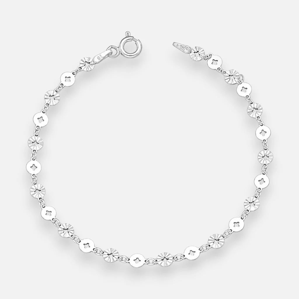 Pulsera Flor Círculos Facetados