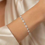 Pulsera Flor Círculos Facetados