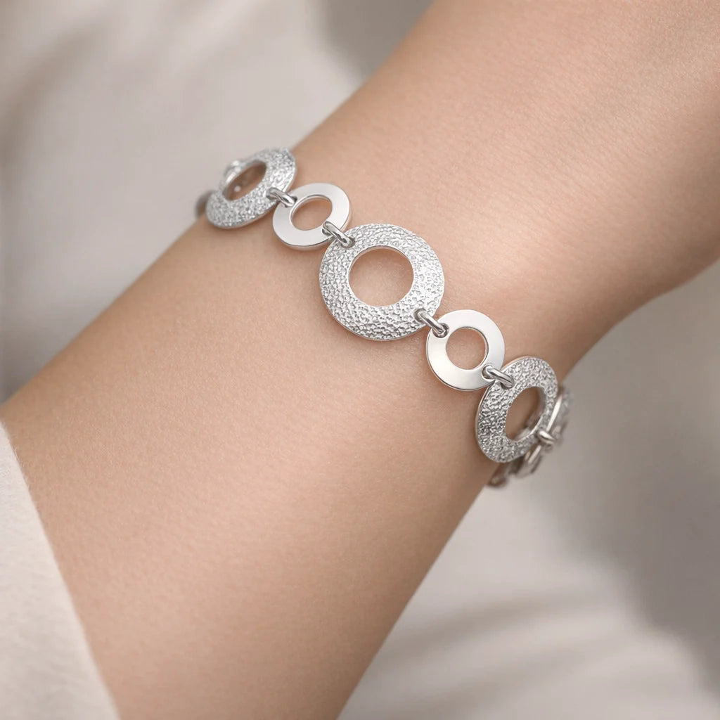Pulsera Círculos Lisos Facetados