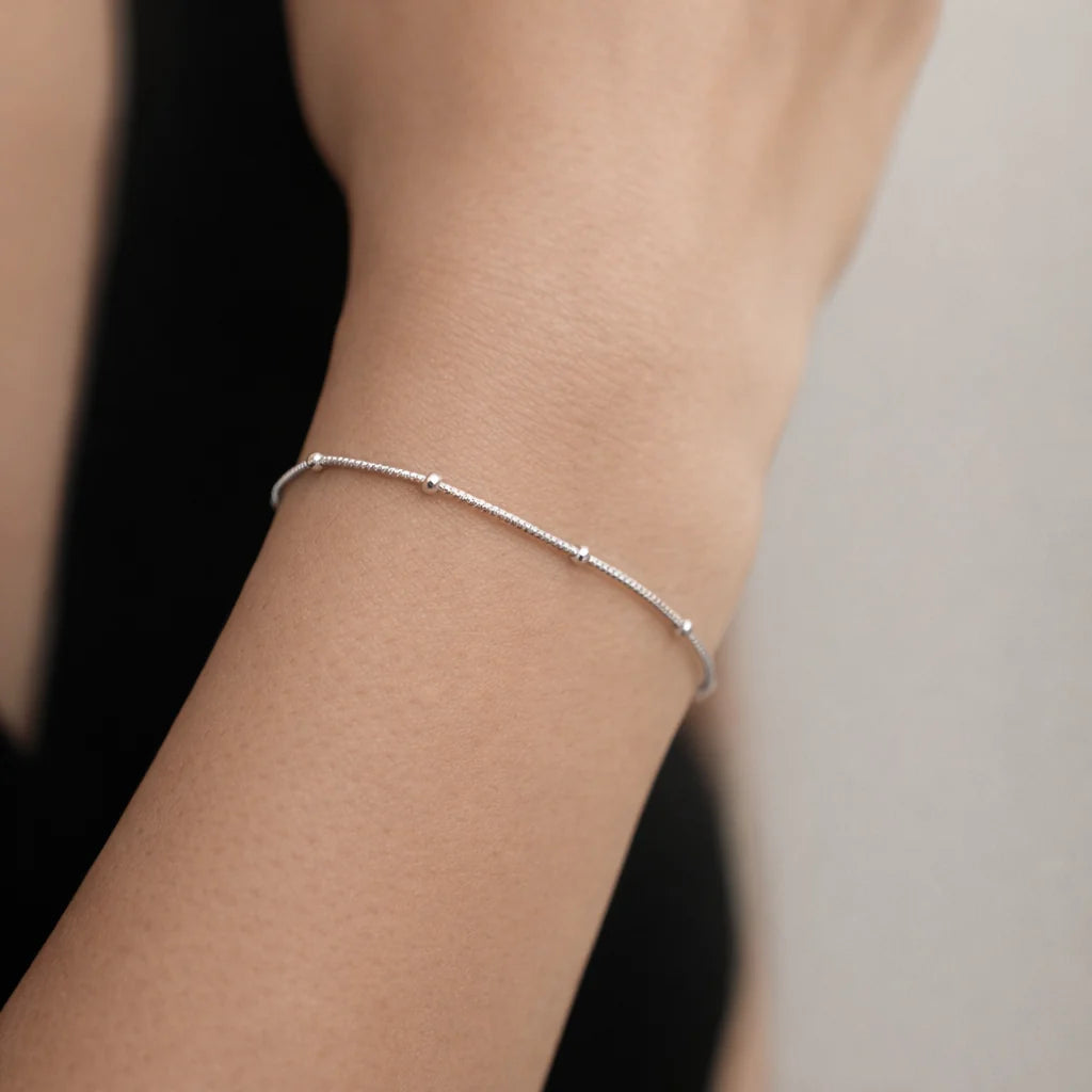 Pulsera Cola de Topo con Esferas
