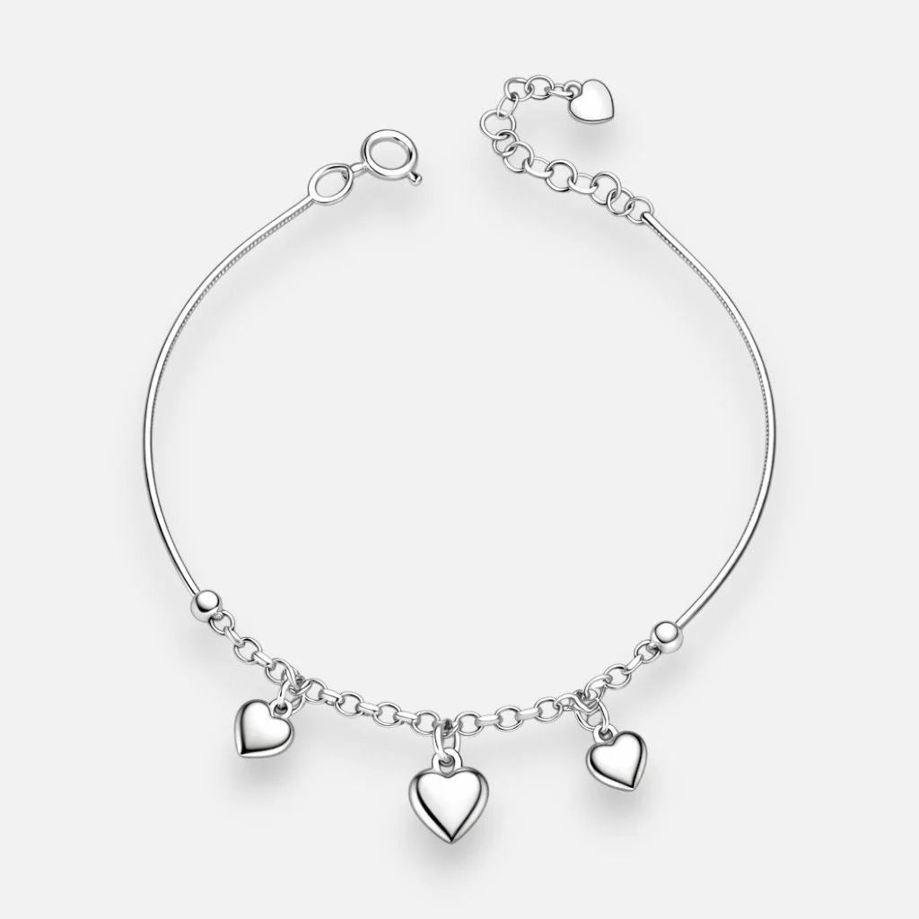Pulsera Cola de Topo Corazones