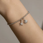 Pulsera Concha Estrella de Mar Esferas