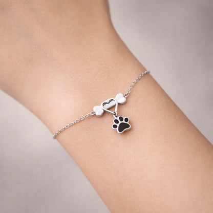 Pulsera Corazón Huesito Patita Esmaltada