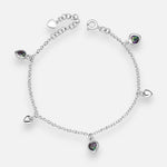 Pulsera Corazones Circón Topacio Místico
