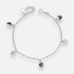 Pulsera Corazones Circón Topacio Místico