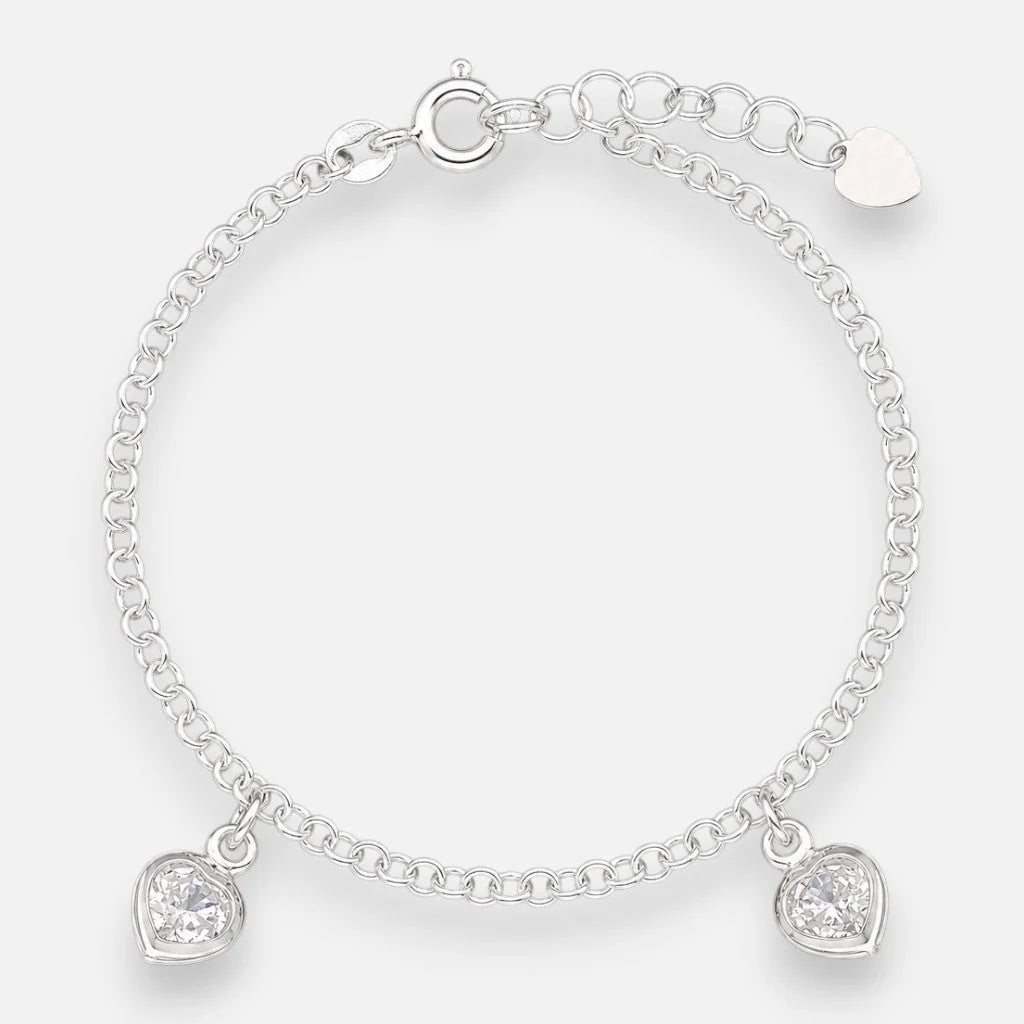 Pulsera Corazones Circones 17 cm