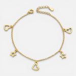 Pulsera Corazones Estrellas