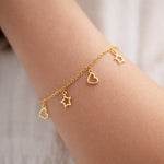 Pulsera Corazones Estrellas