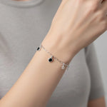 Pulsera Tradicional Corazones Estrellas Circones Ónix