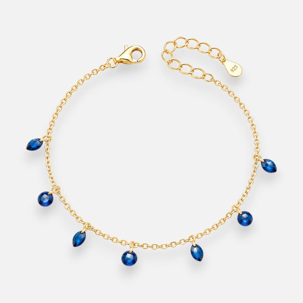 Pulsera Hecho con Cristal Swarovski Azul