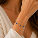 Pulsera Hecho con Cristal Swarovski Azul