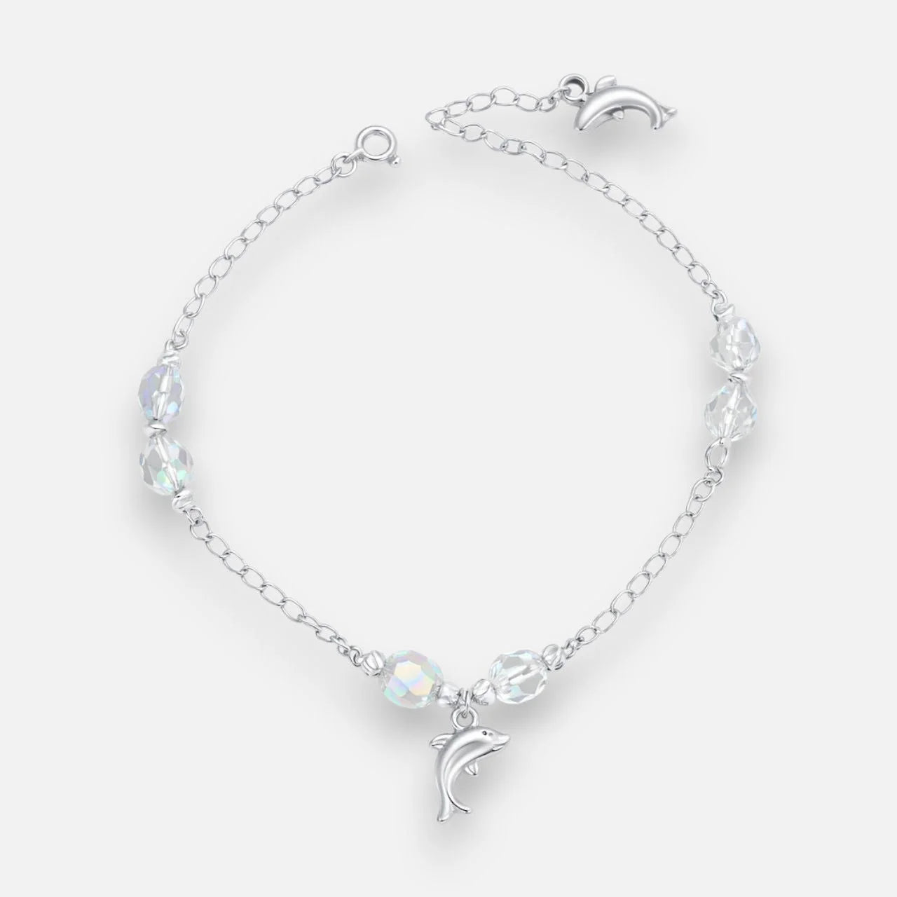 Pulsera Delfín Cristales Hecho con Swarovski Tornasol