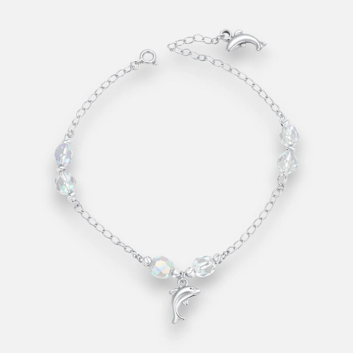Pulsera Delfín Cristales Hecho con Swarovski Tornasol