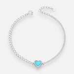 Pulsera Desigual Grumet Corazón Ópalo Azul