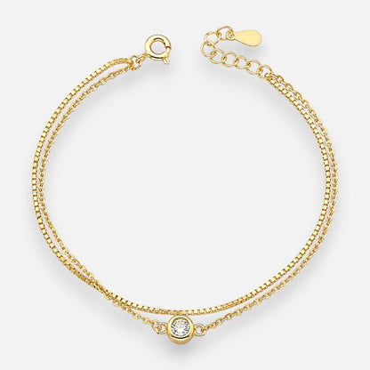 Pulsera Doble Tradicional Veneciana Circón