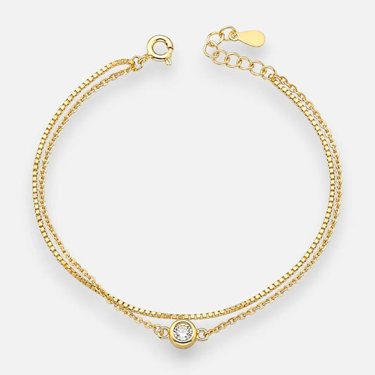 Pulsera Doble Tradicional Veneciana Circón