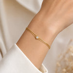Pulsera Doble Tradicional Veneciana Circón