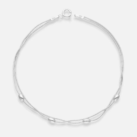 Pulsera Doble Cola de Topo con Óvalos