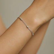 Pulsera Doble Cola de Topo con Óvalos