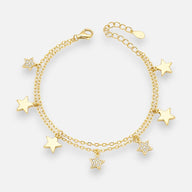 Pulsera Doble Estrellas Circones