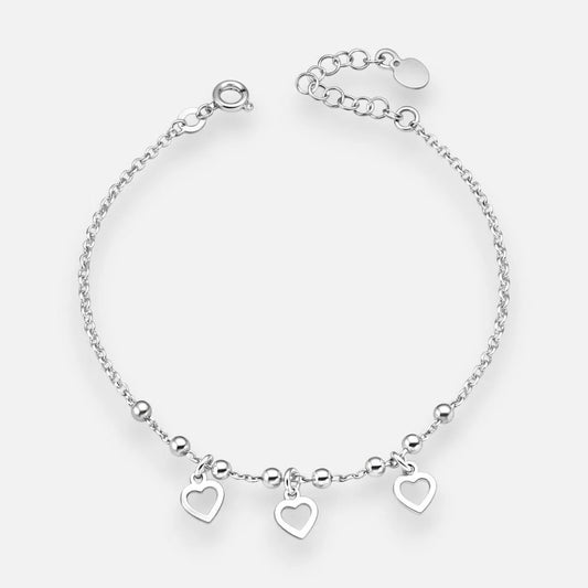 Pulsera Esferas Corazones