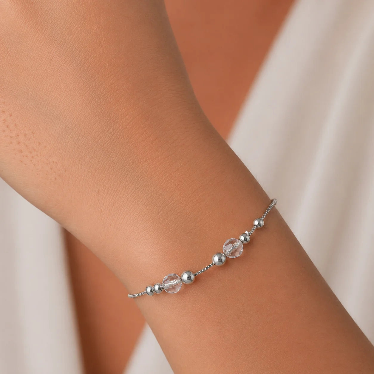 Pulsera Esferas Cristal Hecho con Swarovski