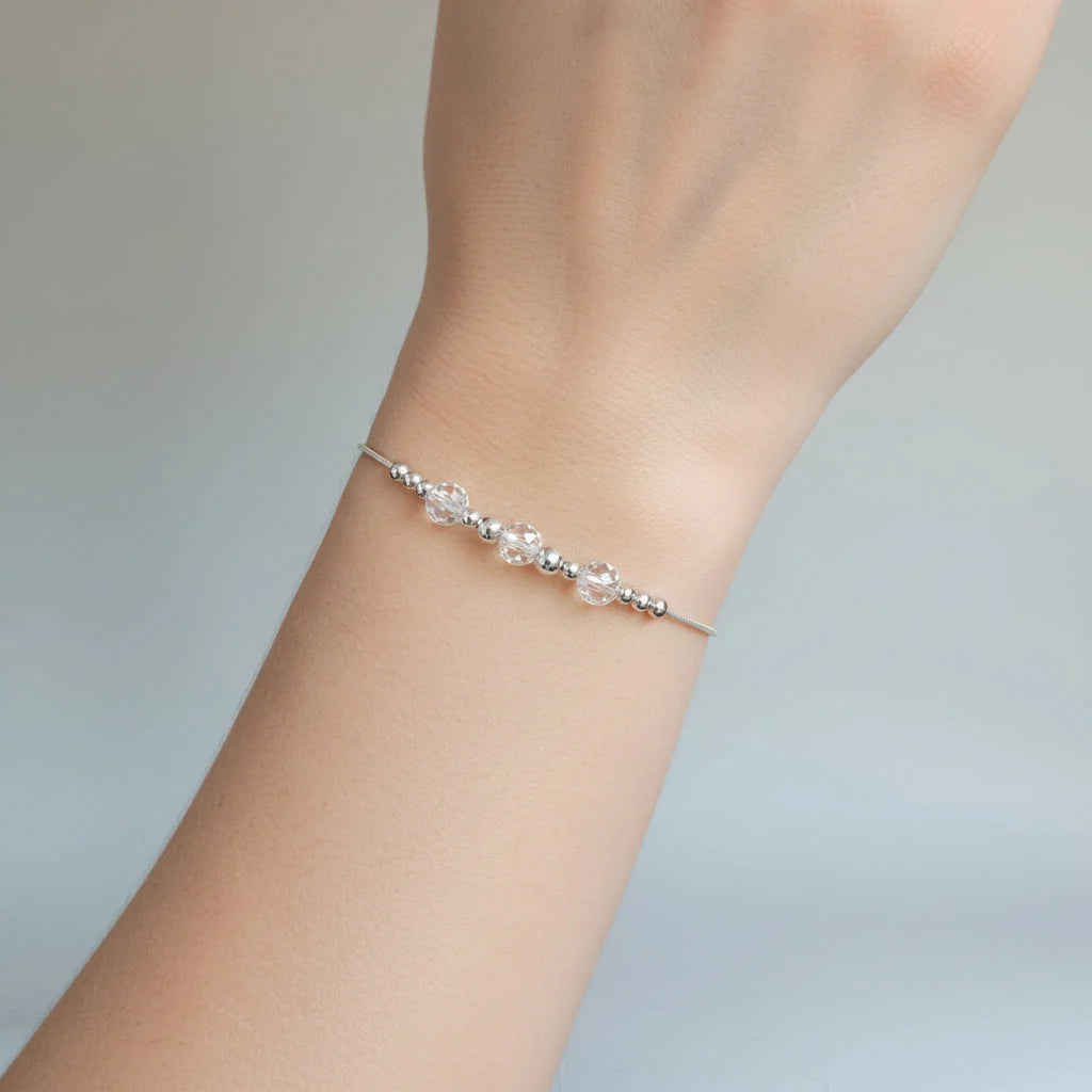 Pulsera Esferas Cristales Hecho con Swarovski