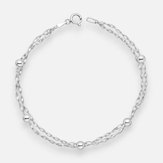 Pulsera Espiral Doble Esferas