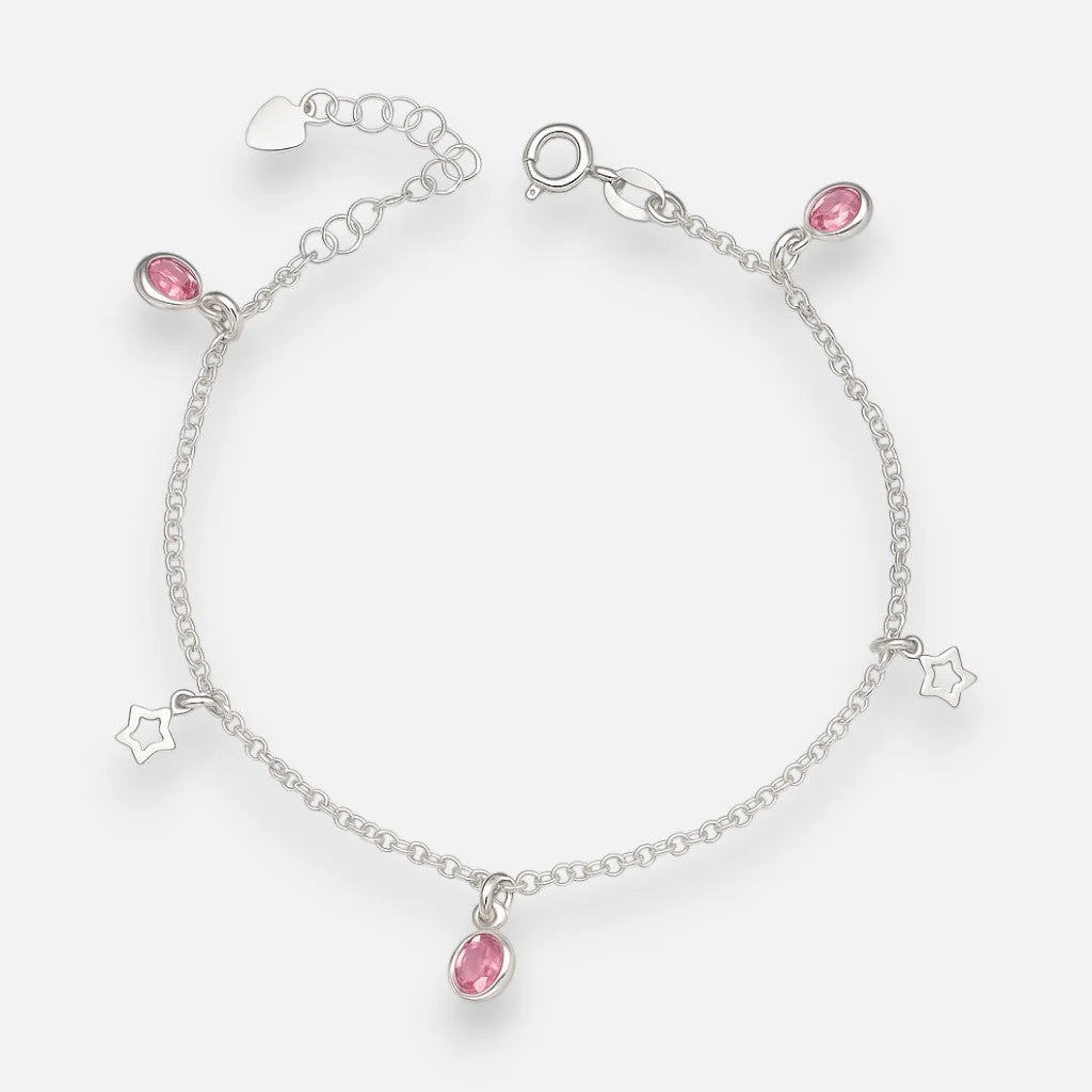 Pulsera Estrellas Circones Rosa Francia