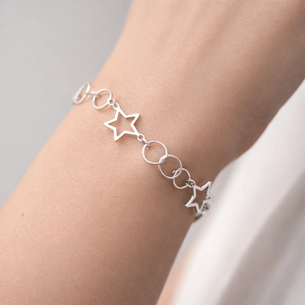 Pulsera Estrellas Círculos Entorchados