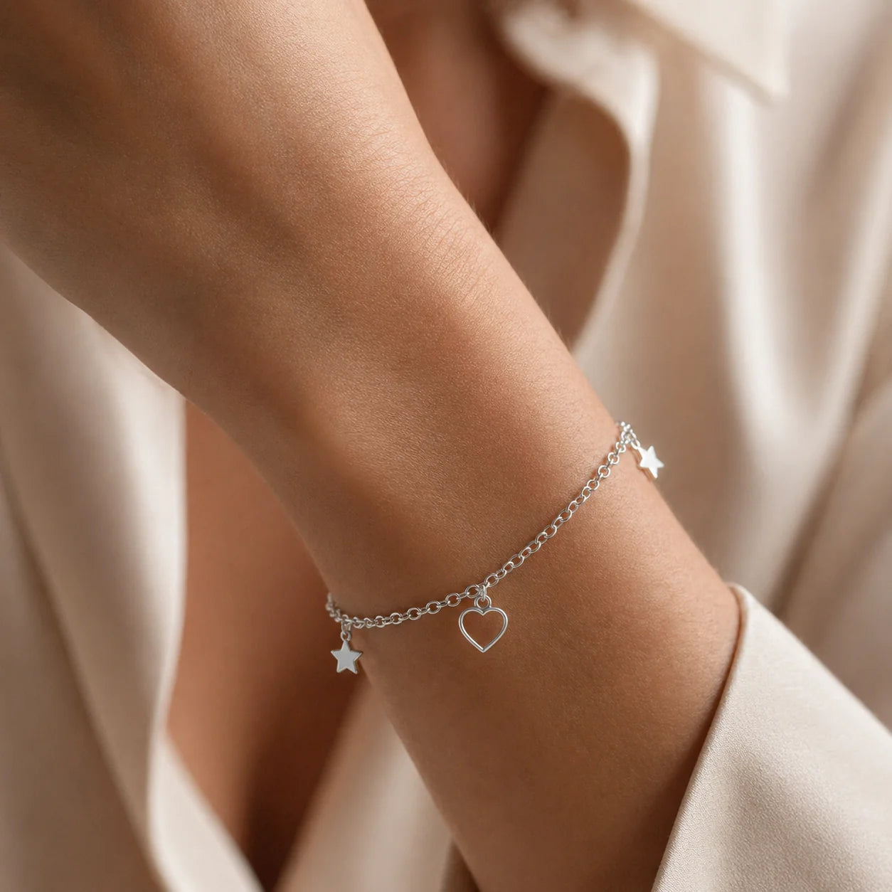 Pulsera Estrellas Corazón