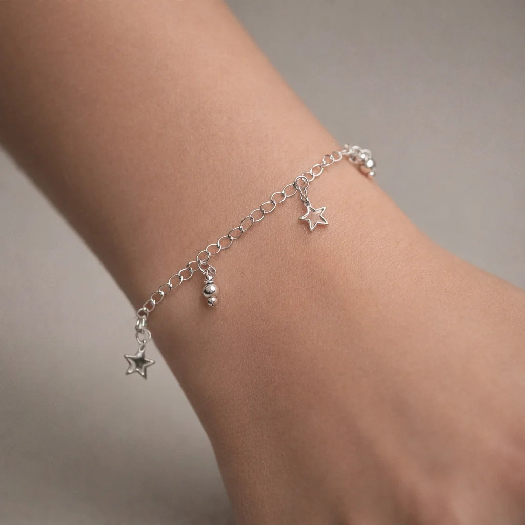 Tobillera Círculos Estrellas Esferas