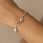 Pulsera Flor Infinitos Corazones
