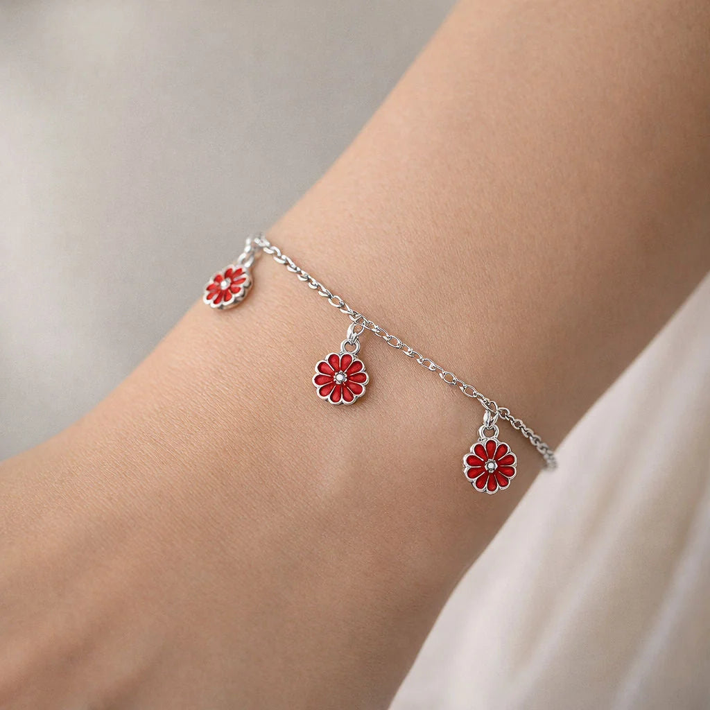 Pulsera Flores Esmaltadas