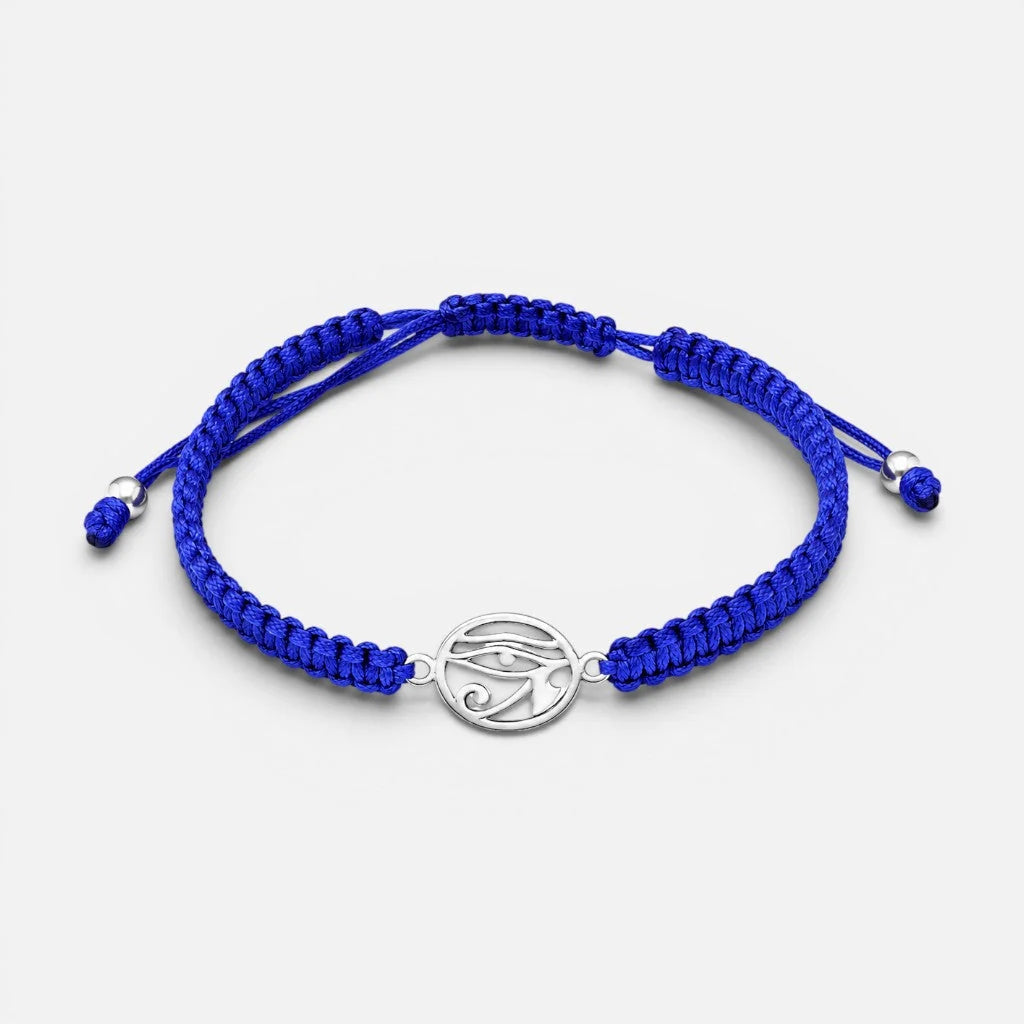 Pulsera Hilo Azul Ajustable Ojo de Horus