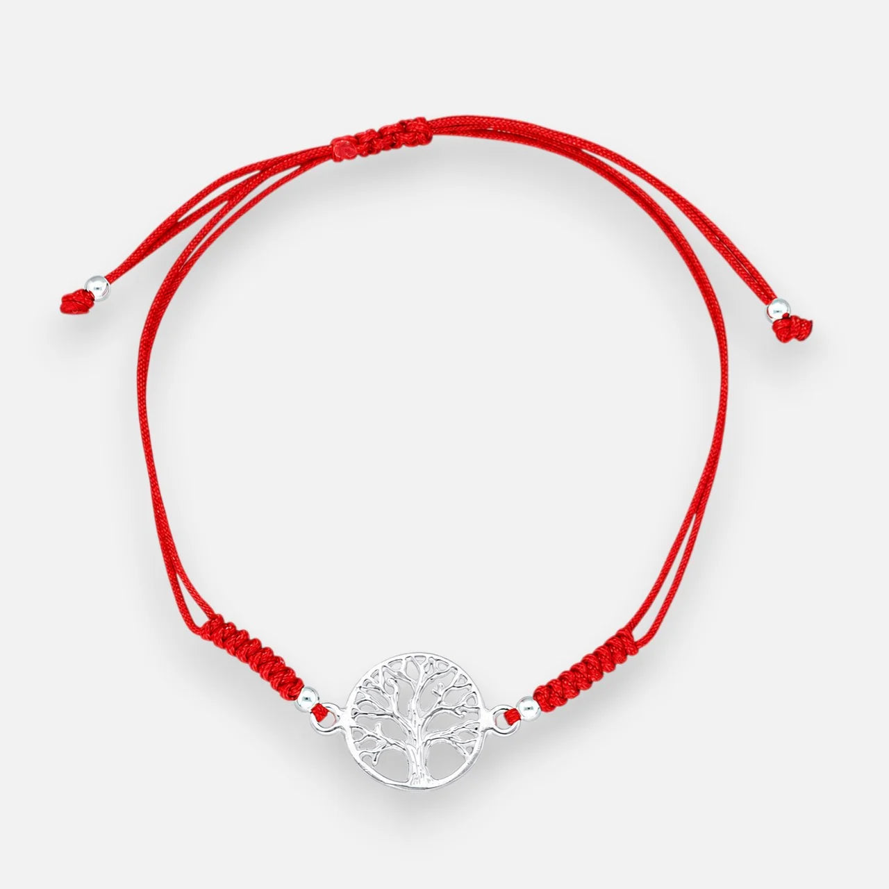 Pulsera Hilo Rojo Ajustable Árbol de la vida