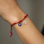 Pulsera Hilo Rojo Ajustable Ojo Turco Nudo de Brujas